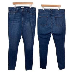 Good American Good Legs Dark Wash Skinny Jeans Size 22 Tall